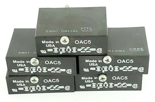 LOT OF 5 OPTO 22 OAC5 I/O MODULES 5VDC LOGIC 12-140VAC OUT