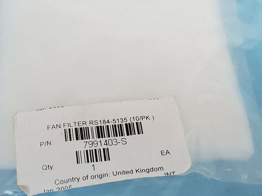LOT OF 10 NEW WATERS 7991403-S FAN FILTERS RS184-5135