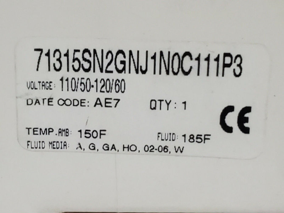 NIB HONEYWELL 71315SN2GNJ1N0C111P3 SOLENOID VALVE 110/50-120/60