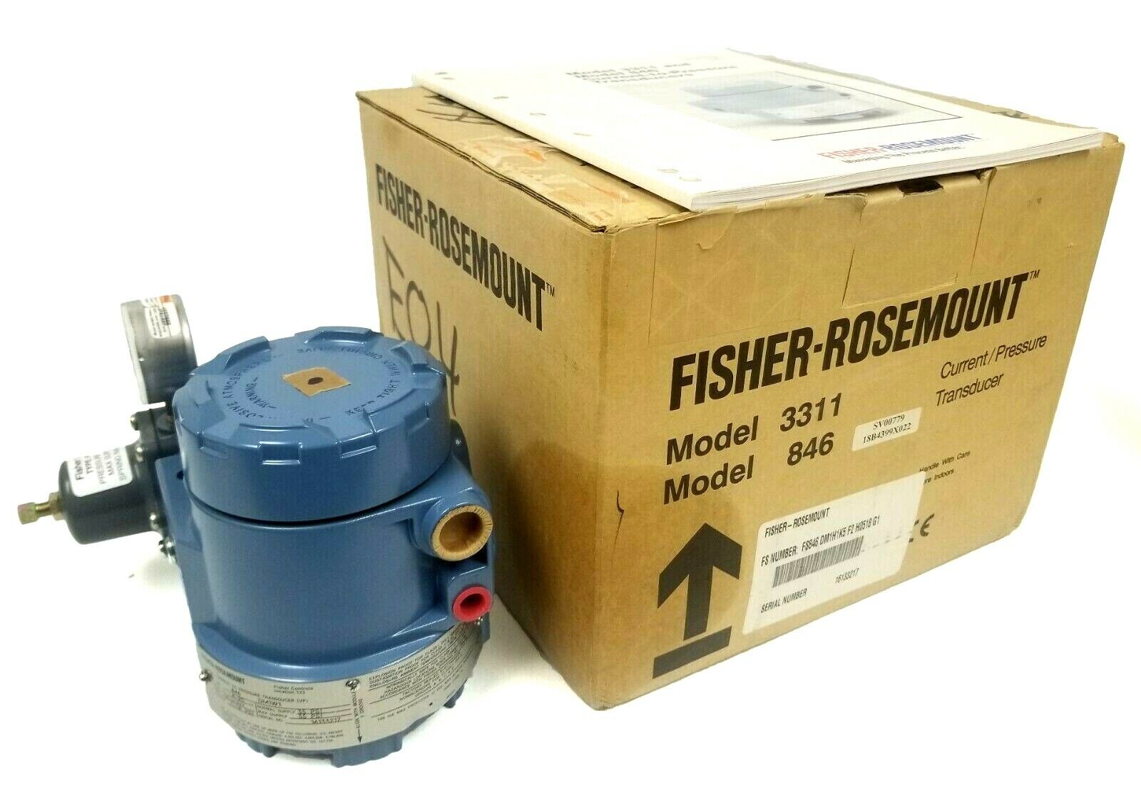 FISHER ROSEMOUNT 846 PRESSURE TRANSDUCER 3-15 PSI FS846-DM1H1K5-F2-H0518-G1 NIB