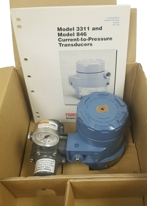FISHER ROSEMOUNT 846 PRESSURE TRANSDUCER 3-15 PSI FS846-DM1H1K5-F2-H0518-G1 NIB