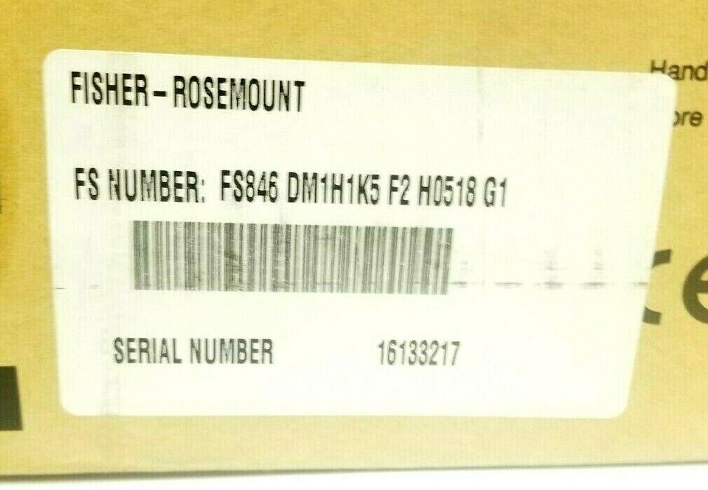 FISHER ROSEMOUNT 846 PRESSURE TRANSDUCER 3-15 PSI FS846-DM1H1K5-F2-H0518-G1 NIB
