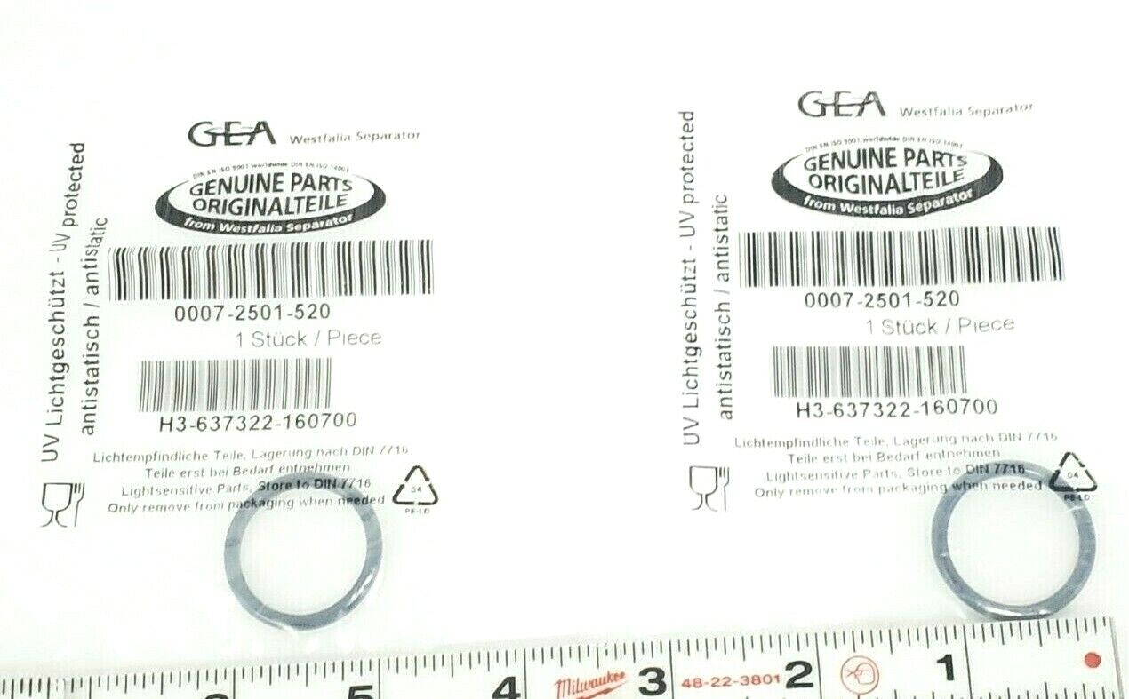 LOT OF 2 GEA 0007-2501-520 O-RINGS H3-637322-160700