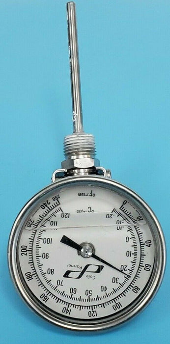 COLE PARMER CR3011D THERMOMETER, 0 TO 250 DEG. F, -20 TO 120 DEG. C
