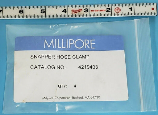 LOT OF 4 NEW MILLIPORE 4219403 SNAPPER HOSE CLAMPS
