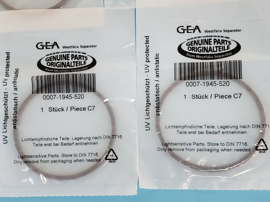 LOT OF 4 NEW GEA 0007-1945-520 O-RING SEALS 00071945520