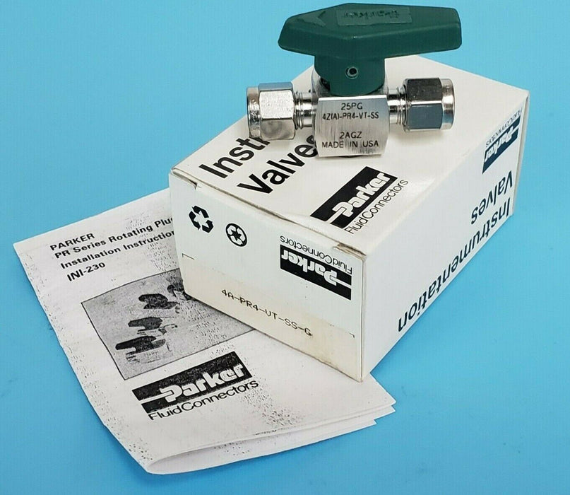 NIB PARKER 4A-PRV-VT-SS-G RELIEF VALVE PORT 1/1/4IN PORT2/1/4IN 316/STAINLESS
