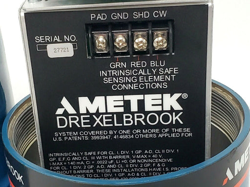 AMETEK DREXELBROOK TRANSMITTER ASSY 408-8200 LEVEL CONTROL 370-4000 LOOP METER