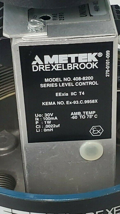 AMETEK DREXELBROOK TRANSMITTER ASSY 408-8200 LEVEL CONTROL 370-4000 LOOP METER
