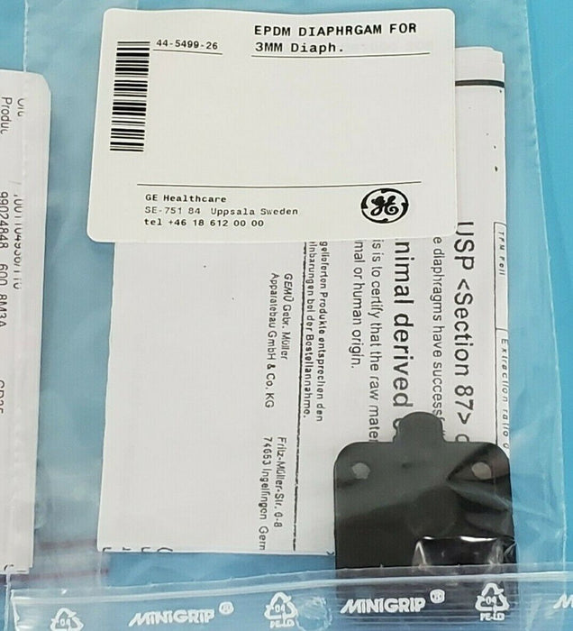 LOT OF 10 NEW GE HEALTHCARE 44-5499-26 EPDM DIAPHRAGMS DN8 KZ 3A 99024848