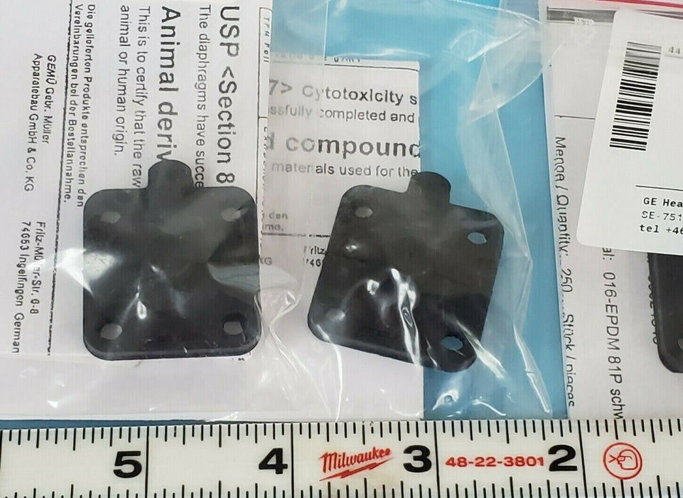 LOT OF 10 NEW GE HEALTHCARE 44-5499-26 EPDM DIAPHRAGMS DN8 KZ 3A 99024848