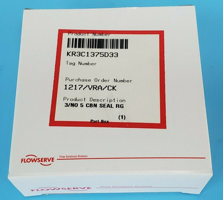 NIB FLOWSERVE KR3C1375D33 CARBON SEAL RING NUMBER 5