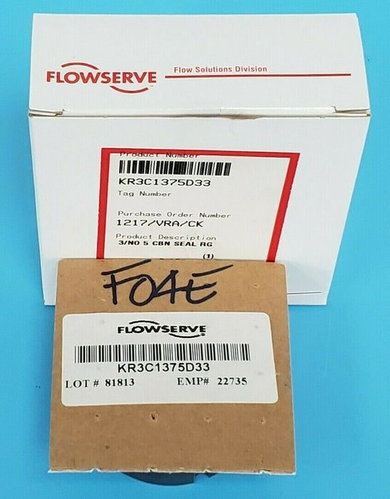 NIB FLOWSERVE KR3C1375D33 CARBON SEAL RING NUMBER 5