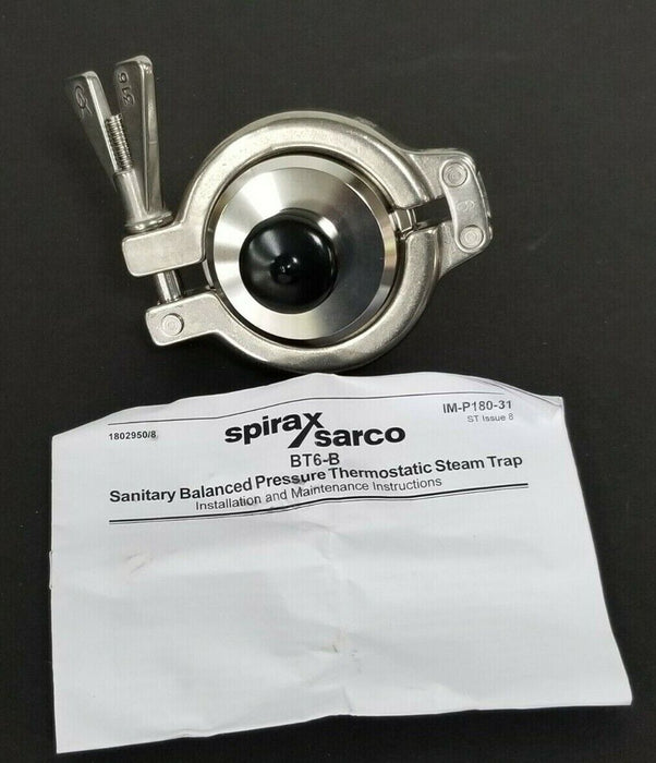 NIB SPIRAX SARCO BT6-BL 20MM STEAM TRAP ASSY. 0.375 RA ELECTRO POLISHED 1803055