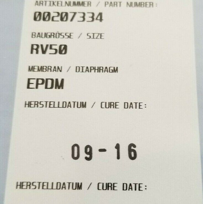 NEW GE / BURKERT 00207334 VALVE DIAPHRAGM EPDM 2035 RV50 207334 44549908