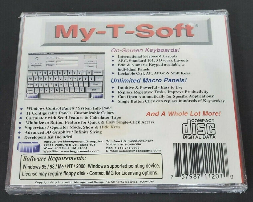 NEW MILLIPORE P65643 MY-T-SOFT VIRTUAL KEYBOARD