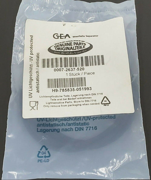 NEW GEA WESTFALIA SEPARATOR 0007-2637-520 O-RING 00072637520