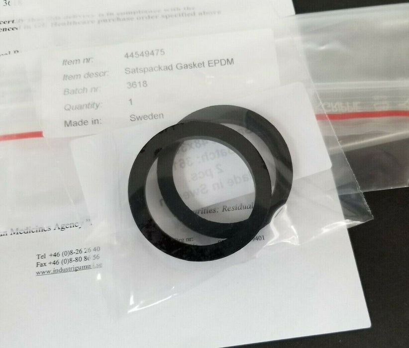 BAG OF 2 NEW GE HEALTHCARE 44-5494-75 FLAT GASKETS 48x38.5x5.5mm 44549475