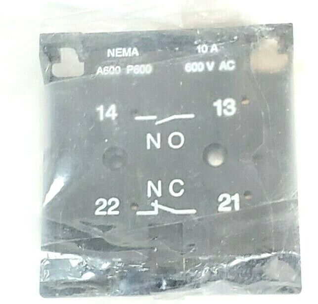 LOT OF 2 ABB EHAX-11A AUXILIARY CONTACTS 1NO/1NC EHAX11A