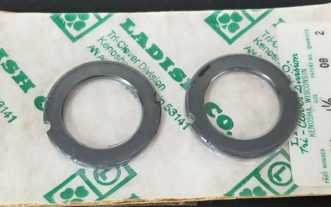 LOT OF 2 NEW TRI-CLOVER ME RI0 1-1/2 CARBON SEALS PATENT NO. 08