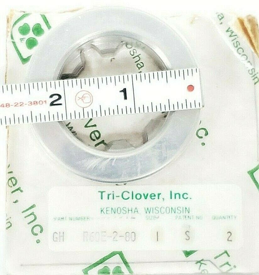 NEW TRI-CLOVER GH R60E-2-80-1-S SS WEAR RINGS 316L
