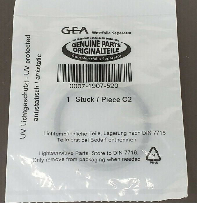 NEW GEA WESTFALIA SEPARATOR 0007-1907-520 O-RING SEAL 00071907520