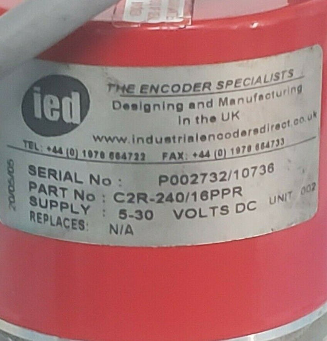 IED / ENCODER PRODUCTS C2R-240/16PPR W/ 715*-1-0016-.1-N-S-S-4-D-S-N ENCODER