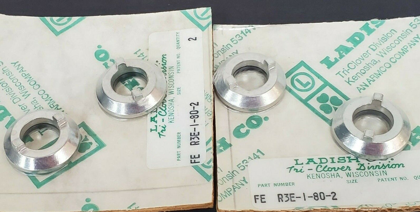 LOT OF 4 NEW TRI-CLOVER FE R3E-1-80-2 SEAL RINGS