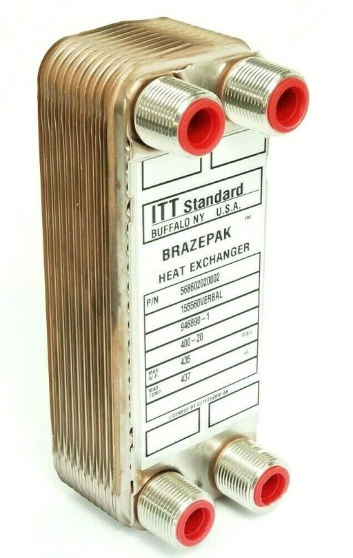 NEW ITT STANDARD 568602020002 BRAZEPAK HEAT EXCHANGER 155560VERBAL 946890-1