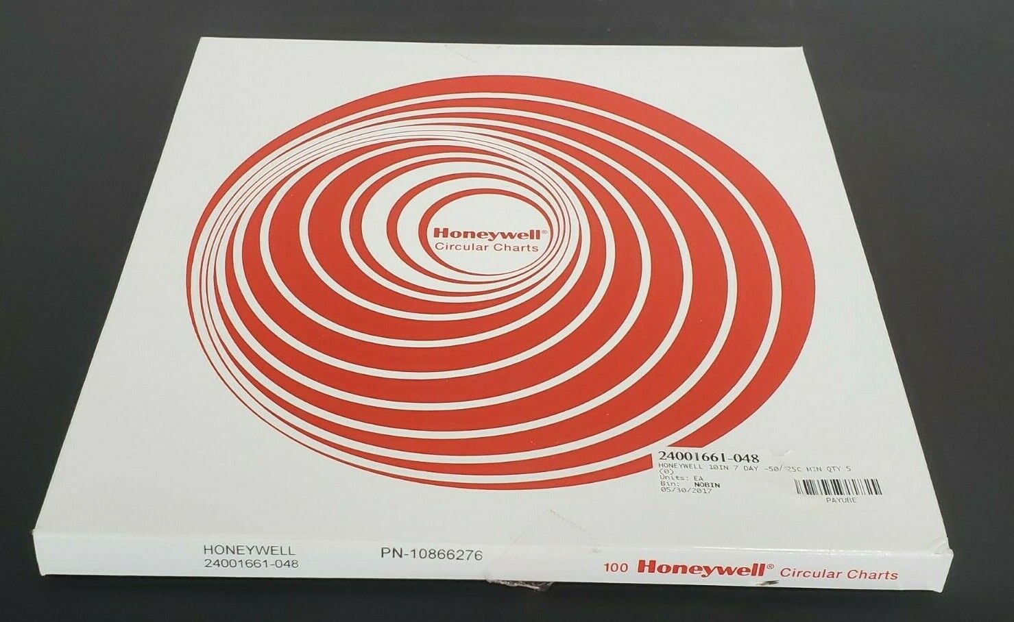BOX OF 100 NEW HONEYWELL 24001661-048 CIRCULAR CHART RECORDERS PN-10866276