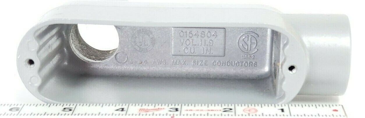BOX OF 5 NEW KILLARK OLB-3, O SERIES TYPE LB CONDUIT BODIES ALUMINUM 1IN