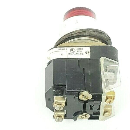 ALLEN BRADLEY 800T-PB16 PUSH BUTTON SER. N W/ 800T-XA SER. C CONTACT BLOCK