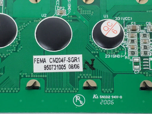FLUID COMPONENTS FEMA CM204F-SGR1 LCD BOARD 950731005