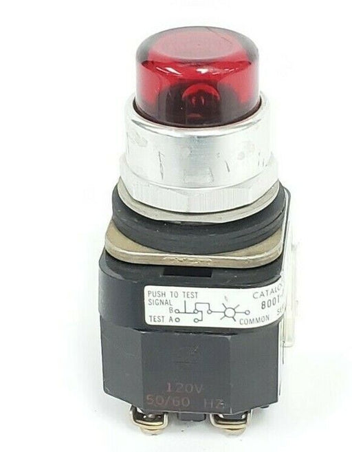 ALLEN BRADLEY 800T-PT26 PUSH BUTTON RED LENS SER. N W/ 800T-XA SER. C CONTACT