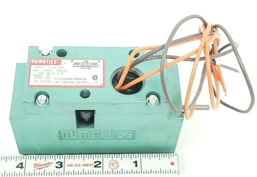 NUMATICS A12SS500F000030 SOLENOID VALVE BODY 150 PSIG-AIR 110-120V