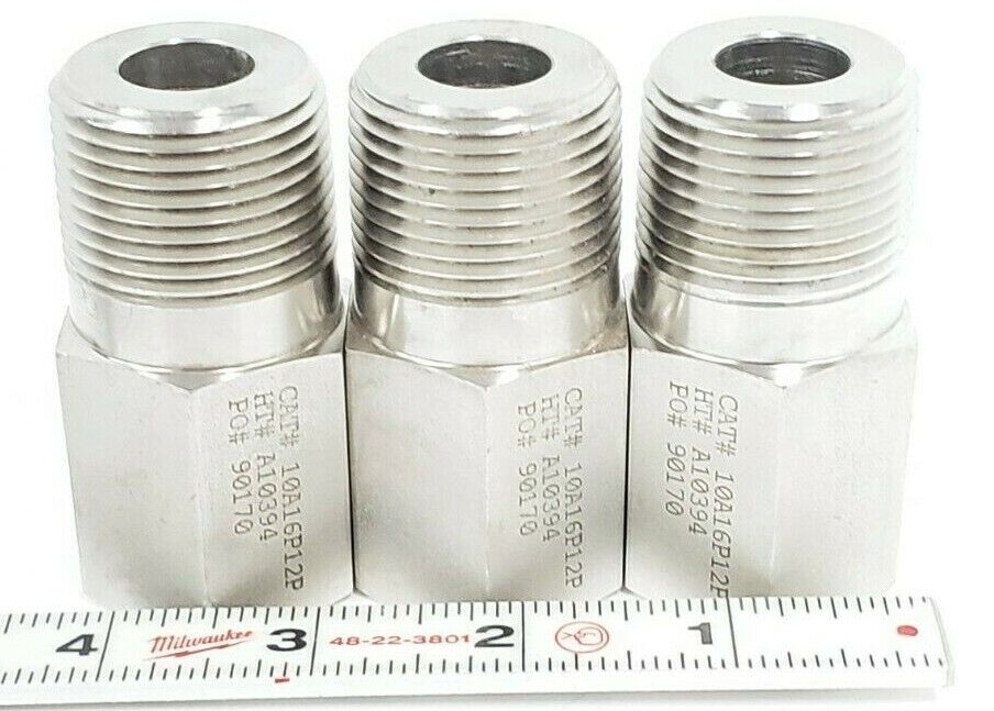 LOT OF 3 NEW BUTECH 10A16P12P ADAPTERS HT#: A10394 PO#: 90170