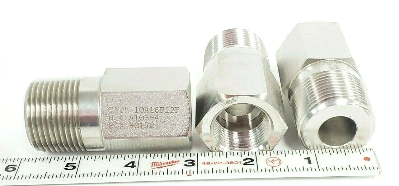 LOT OF 3 NEW BUTECH 10A16P12P ADAPTERS HT#: A10394 PO#: 90170