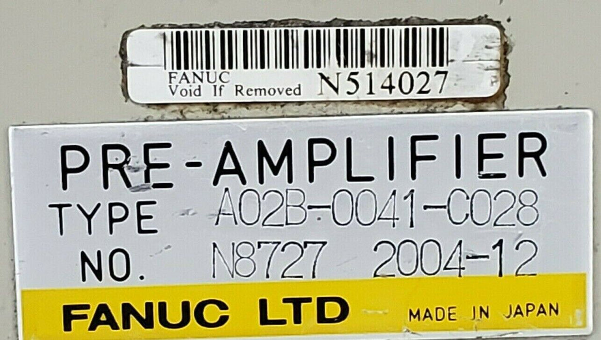 FANUC A02B-0041-C028 PREAMPLIFIER A02B0041C028 NO. N8727 2001-12
