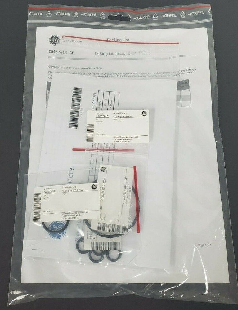 NEW GE HEALTHCARE 28-9574-13 O-RING KIT SENSOR 8MM, EPDM 28957413