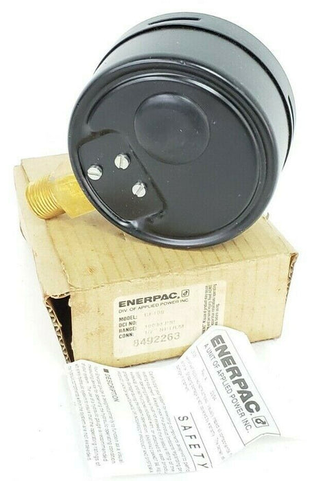 NIB ENERPAC GF10S GAUGE RANGE: 10,000 PSI CONN: 1/2'' NPT/LM, 8492263