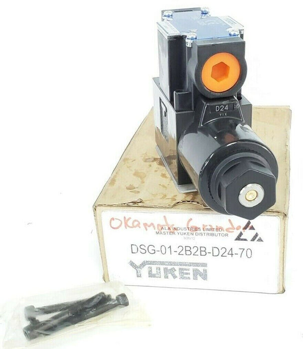 NIB YUKEN DSG-01-2B3B-D24-70 DIRECTIONAL VALVE ELECTRICAL RELAY TYPE 5075PSI MAX