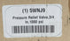 NEW CASH VALVE 5WNJ9 PRESSURE RELIEF VALVE, 3/4'', 1000 PSI