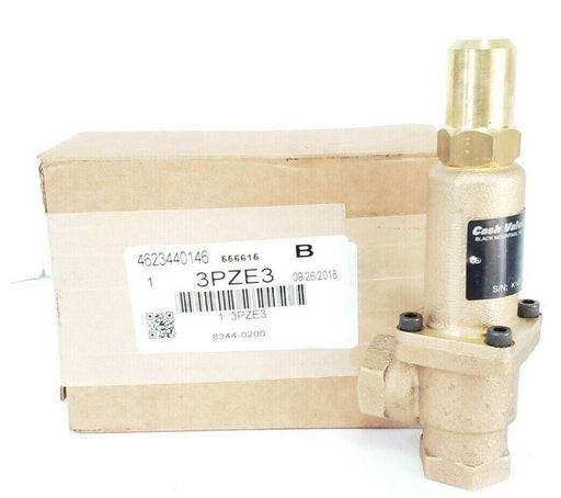NIB CASH VALVE 3PZE3 BRONZE ADJUSTABLE BACK PRESSURE VALVE