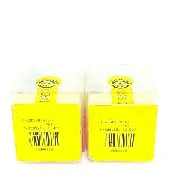 LOT OF 2 NEW HAM-LET H-1280-B-N-1/4 TOGGLE VALVES 1/4'' IN. 03300285 H1280BN14