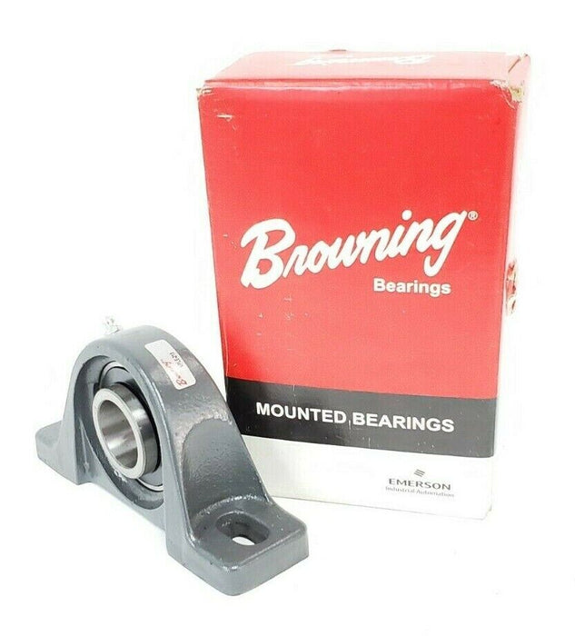 NIB BROWNING VPLE-219 PILLOW BLOCK BALL BEARING UNIT TWO-BOLT BASE 1.1875 IN ID