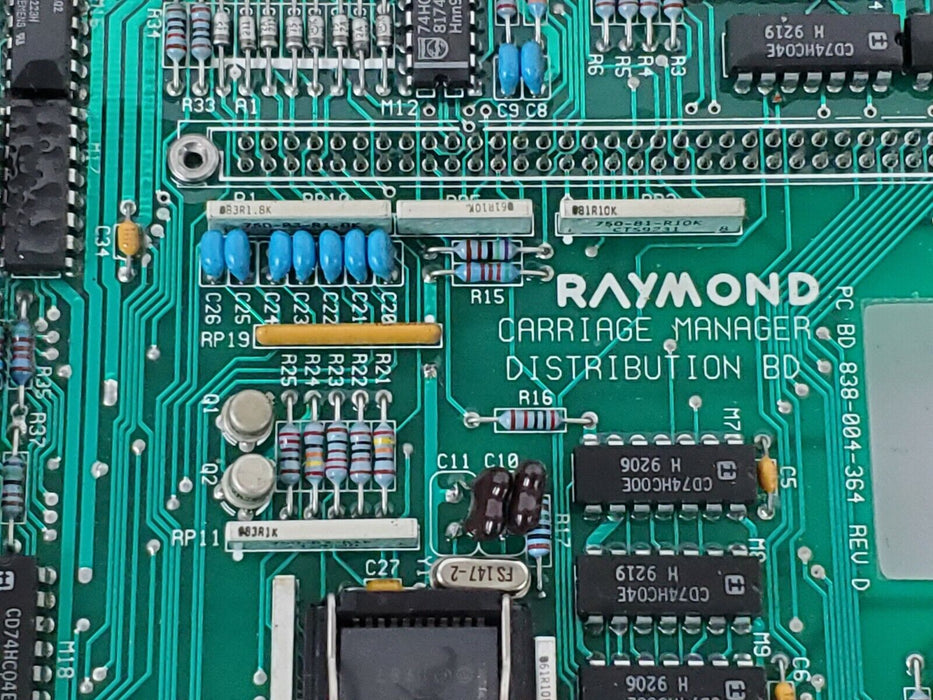 RAYMOND 838-004-362E CARRIAGE MANAGER DISTRIBUTION BOARD 9209170033 WPAWPI6CR