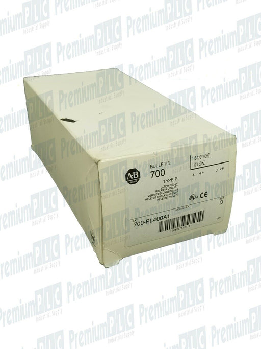 NIB ALLEN BRADLEY 700-PL400A1 SER. D TYPE P LATCH RELAY 110/120VAC 700PL400A1