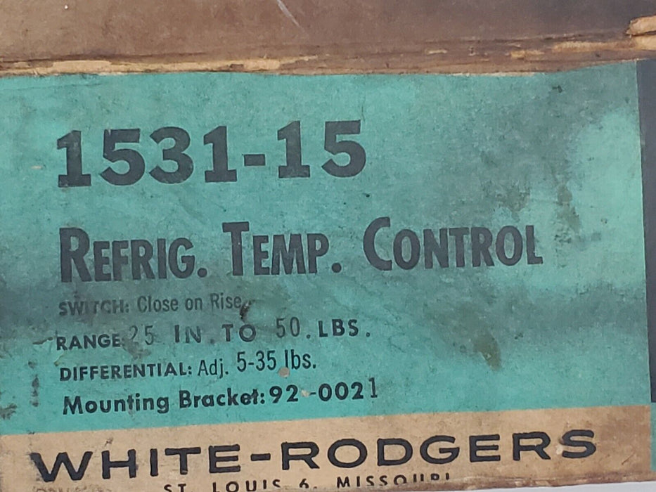 NEW WHITE-RODGERS 1531-15 REFRIG. TEMP. CONTROL 153115