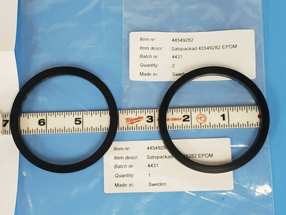 LOT OF 2 NEW GE HEALTHCARE 44-5492-82 GASKETS 73.5x63x5.5 EPDM 44549282