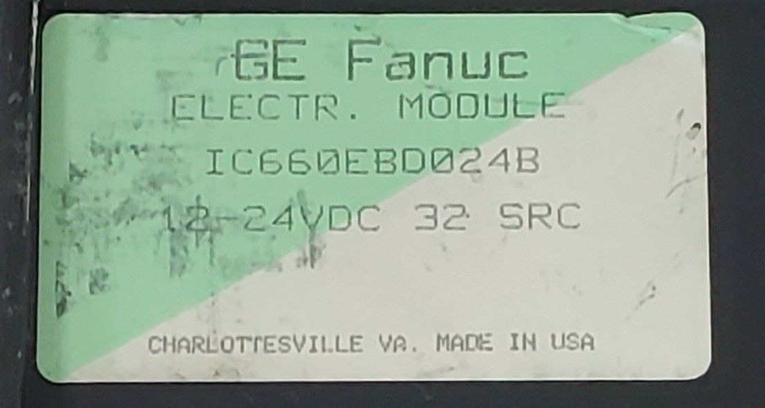 GE FANUC IC660EBD024 ELECTR. MODULE 2/24 VDC SOURCE I/O 32 CIRCUIT